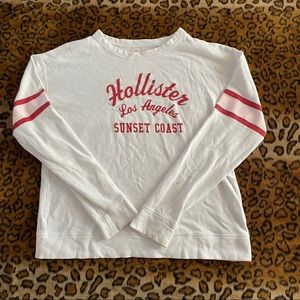 White crew neck hoodie